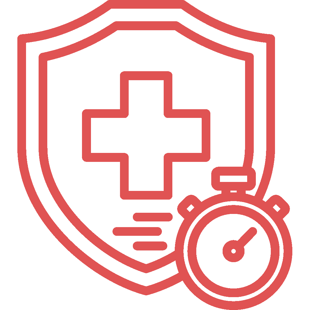 Health shield with stop watch - short term