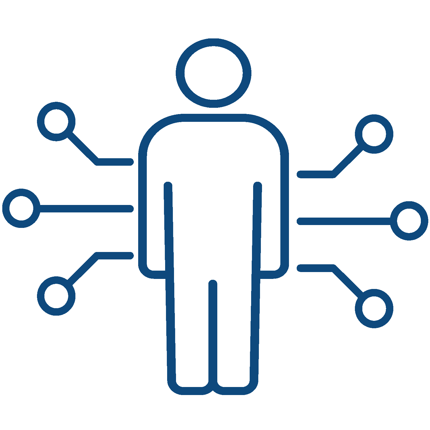 person with data coming out