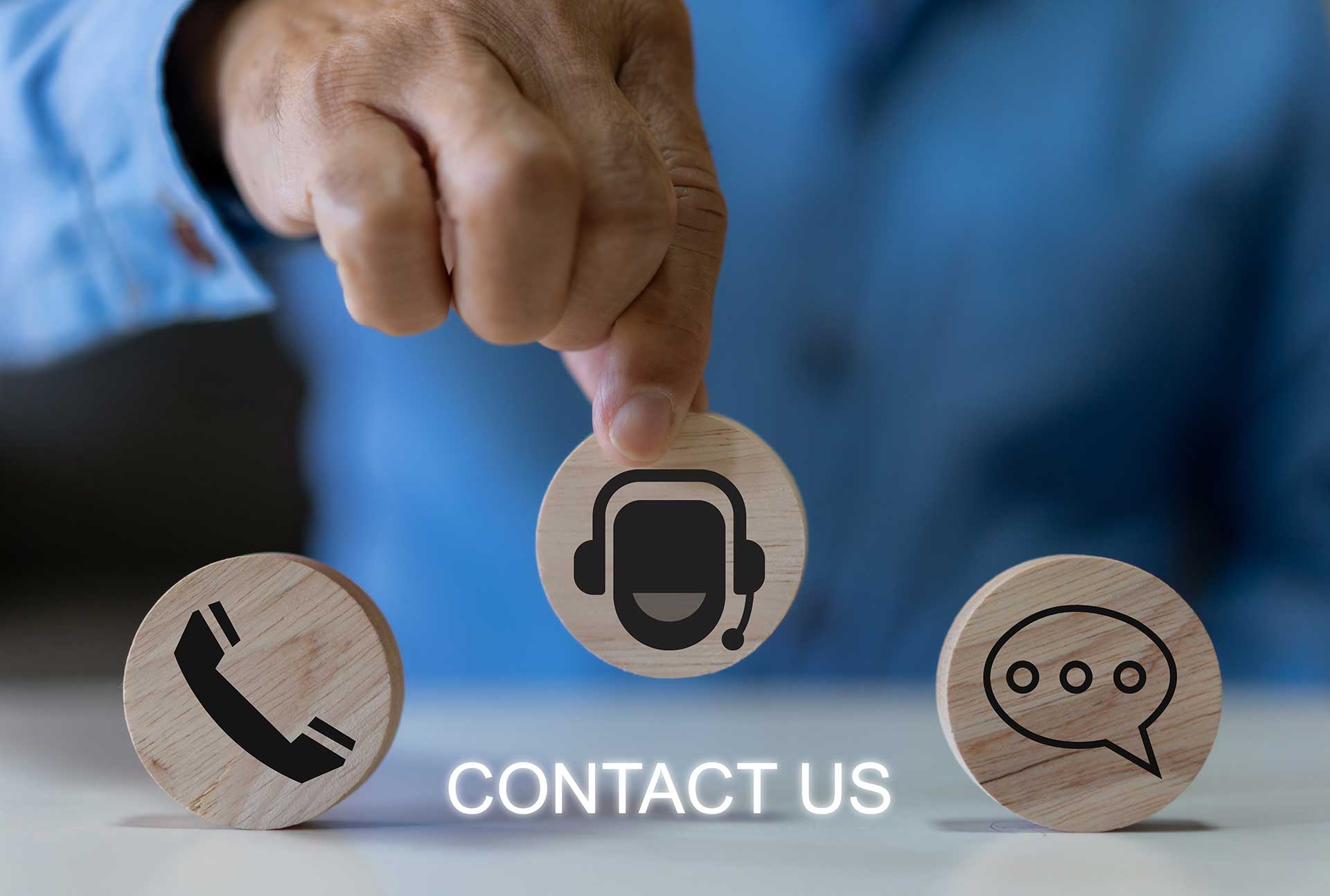 different contact methods on blocks