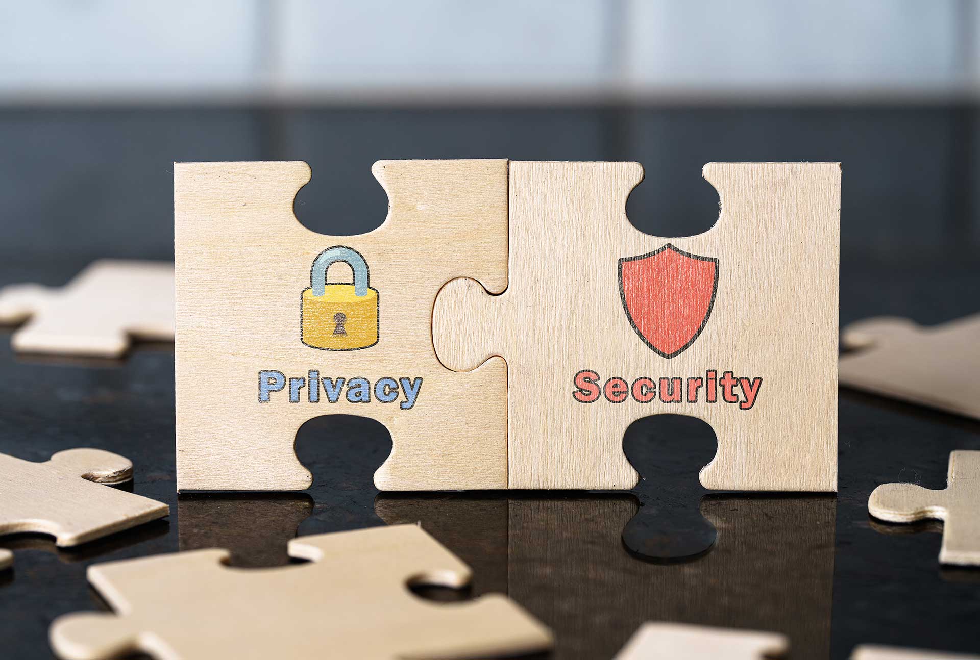 Privacy and Security Wood blocks