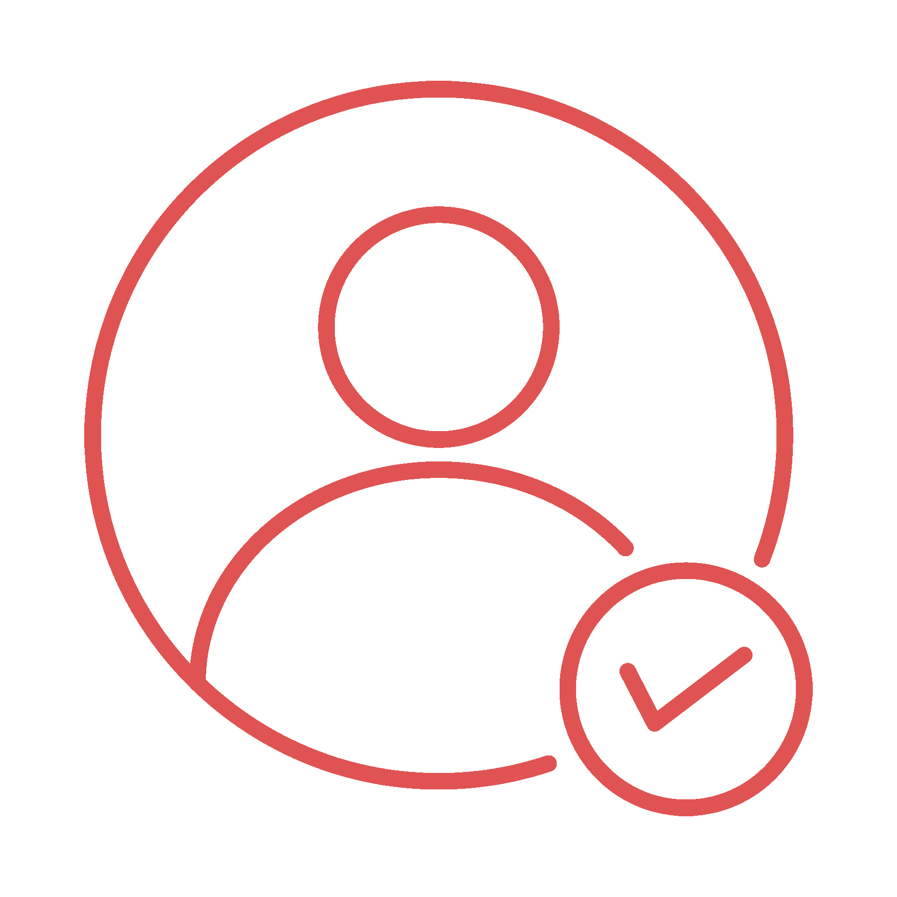 person with checkmark