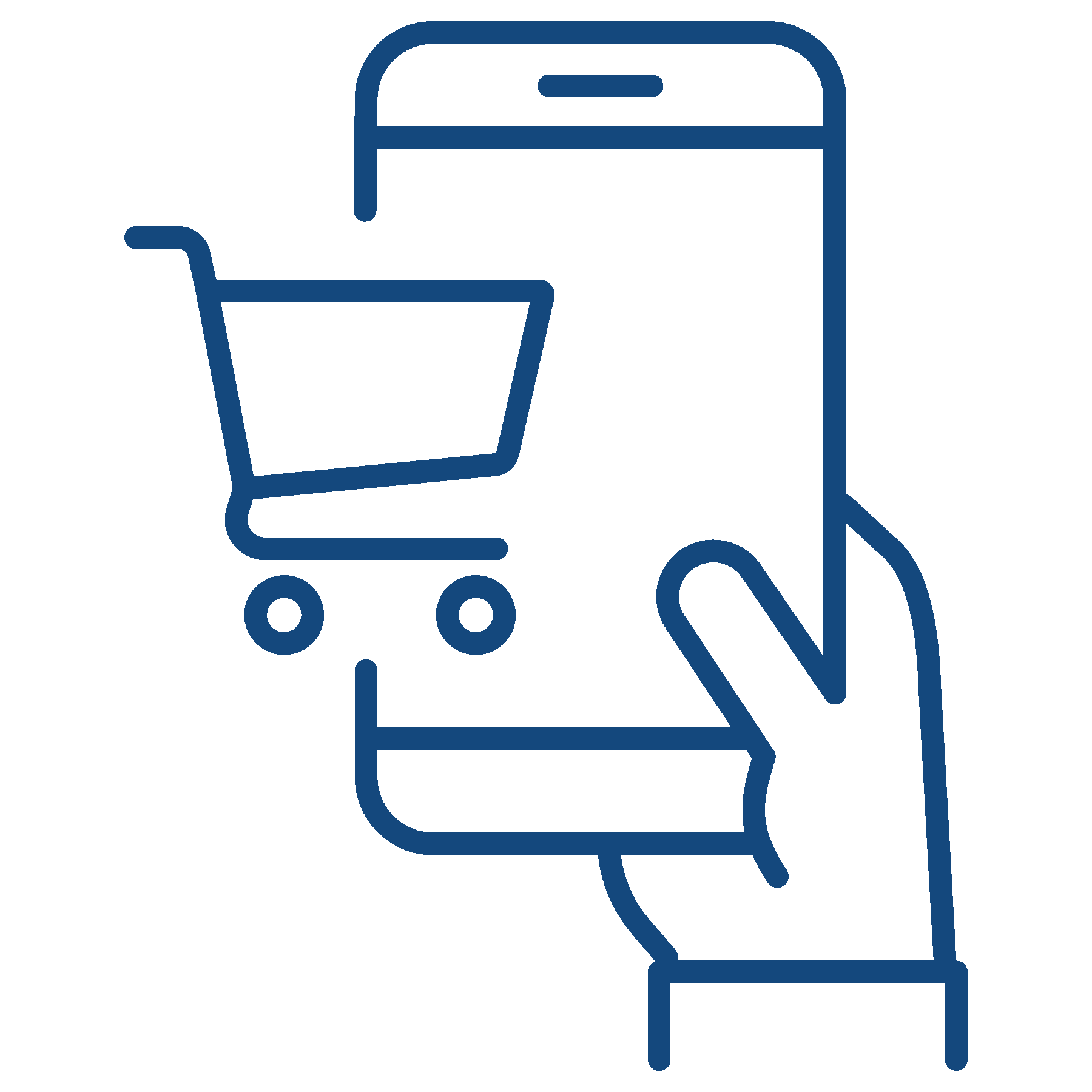 phone with shopping cart icon